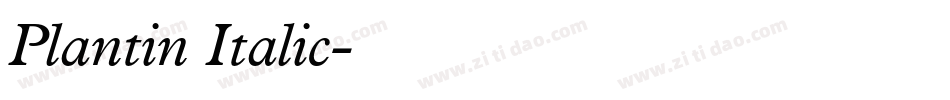 Plantin Italic字体转换